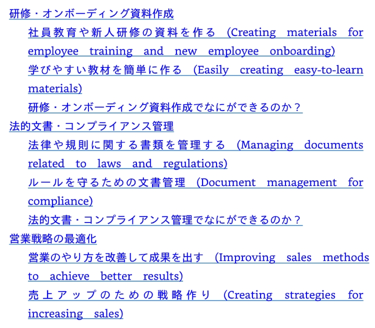 NotebookLM目次