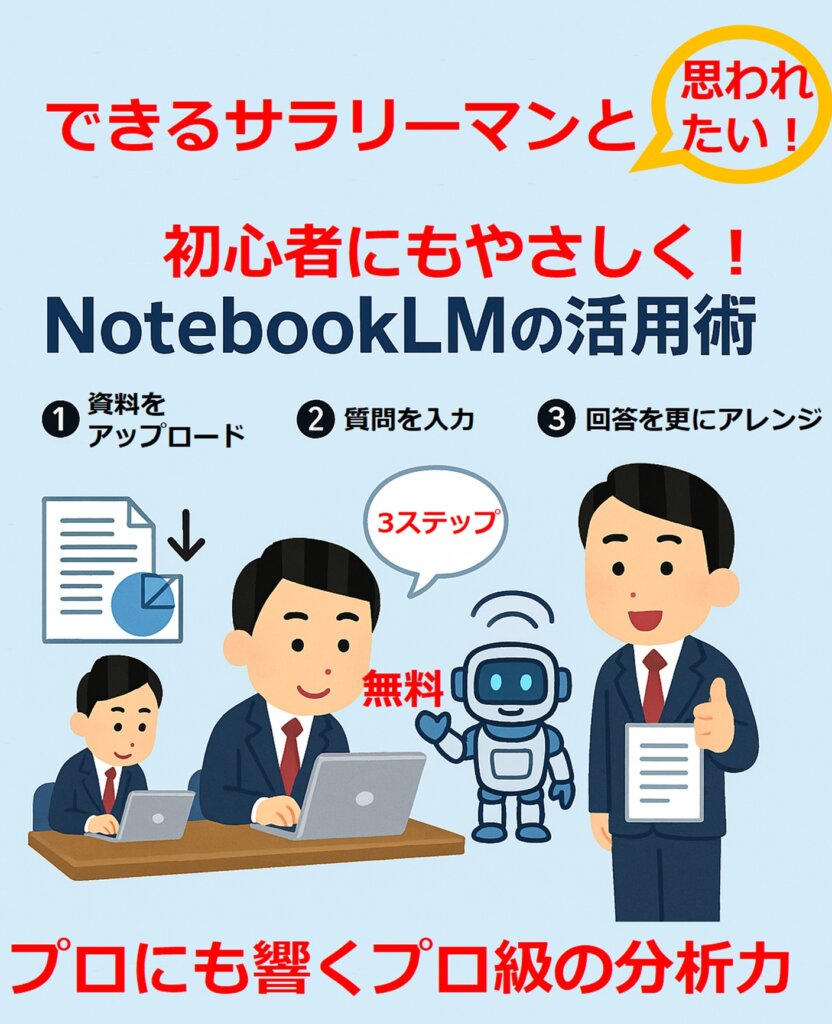 できるサラリーマンと思われたい！初心者にもやさしく！プロにも響くプロ級の分析力！NotebookLMの活用